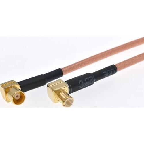 MCX Male Right Angled To MCX Female Right Angled RF Pigtail Cable 20CM RG316