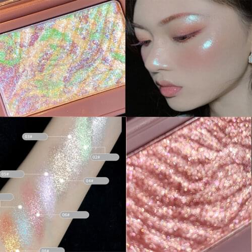 Shimmer Highlighter Monochrome Eye Shadow Palette Face Body Makeup Waterproof Highlight Make up Contour Face High Gloss Powder