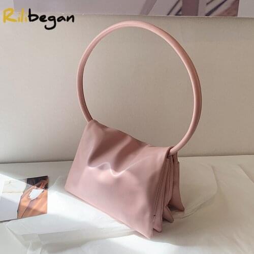 Fashion Brand Women Handbag Soft PU Leather Shoulder Bag Women Concise Handle Crossbody Bag for Women Cute Candy Messenger Bag