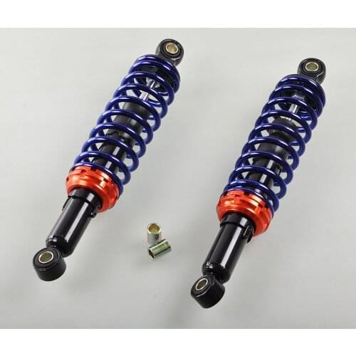 New Pair Blue 12 5/8" 320mm Round Ends Shock Absorbers Replacement Universal Fit For Honda Suzuki Kawasaki Yamaha Ducati Scooter