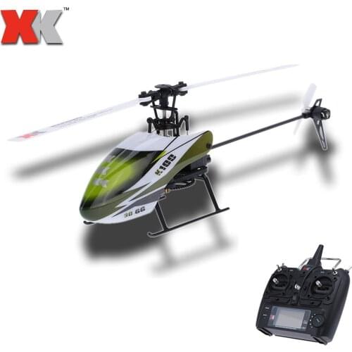 Original XK Falcon K100 RC Helicopter 6CH 3D 6G System RTF RC Helicopter 120m Remote Control Distance RC Helicopter Toy for Kids