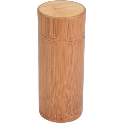 Portable Bamboo Tea Jar Storage Holder Container Box Healthy Friendly Coffee Powder Organizer Cans Home Decoration Accessories