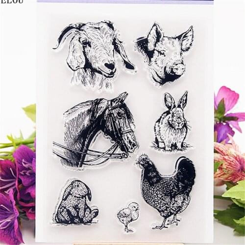 PANFELOU The Happy Farm Transparent Clear Silicone Stamp/Seal for DIY scrapbooking/photo album Decorative clear stamp sheets