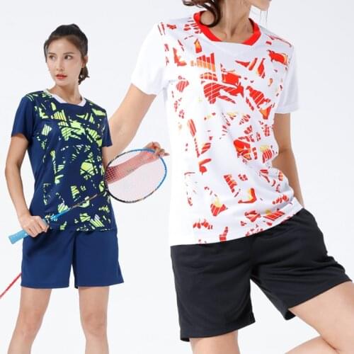 Sports Shirt Suit Badminton Table Sportwear Short Sleeved Training Women Tennis Shirt Shorts Sets 3D Print Running Gym Sets
