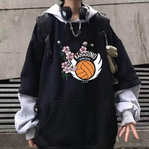 Japanese Anime Haikyuu Hoodies Long Sleeve Streetwear Sweatshirt Pullover Men Clothes