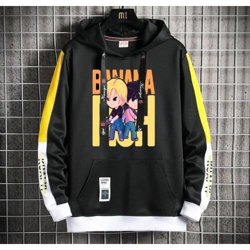 Anime Banana Fish Hoodie women men Popular Harajuku Hoodeds Pullover Streetwear Casual Fake Two-Piece jacket coat