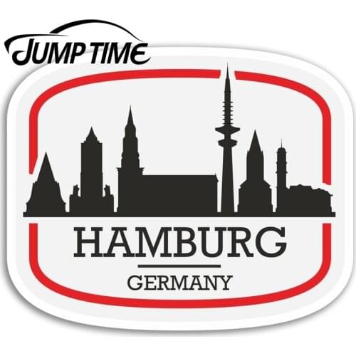 Jump Time Hamburg Germany Vinyl Stickers Travel Sticker Laptop Luggage Waterproof Car Decal Window Bumper Auto Accessories