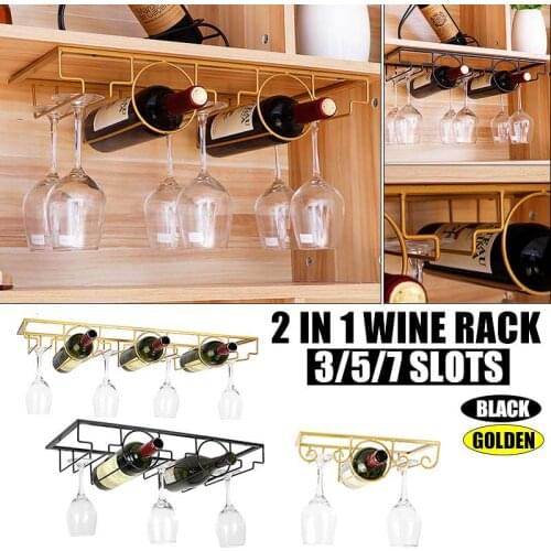 Iron Wall Mount Wine Glass Rack Hanging Holder Cup Stemware Stand Teacup Goblet Hanger Shelf Organizer Home Kitchen Bar Sipplies