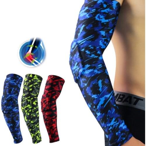 1pc Camouflage Elbow Arm Sleeves Pad Anti-collision Sun UV Protection Bike Cycling Basketball Sports Arm Accessories Warmers