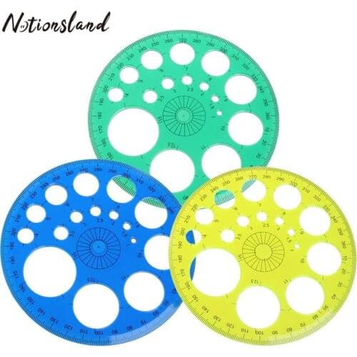 1Pc 360 Degrees Round Ruler Sewing Tailor Rulers Transparent Circle Patchwork Yardstick Curved Drawing Craft Tools Random Color