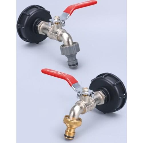 1PCS 1000L Tank Fitting S60*6 to 1/2'' 3/4'' Tank Faucet Thicken Garden Hose Replacement Connector