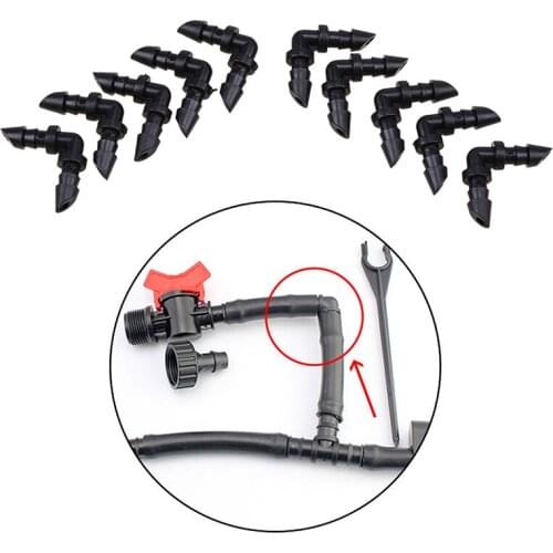 10pcs Garden Water Connector for 4/7 Tubing Hose Accessories Joint Adapter 90Degree Equal Adaptor Home Drip Irrigation Connector