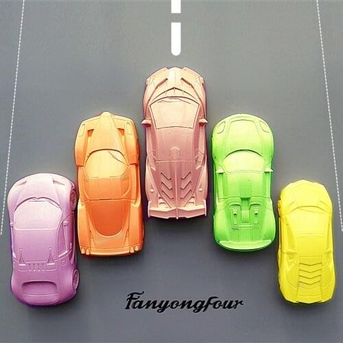 3D sports car silicone mold fondant chocolate gypsum resin candle mold kitchen baking free shipping