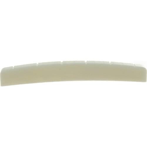 43mm Pure Bone Nut Curved Bottom Slotted Guitar Nut for ST TL 43x3.2mm