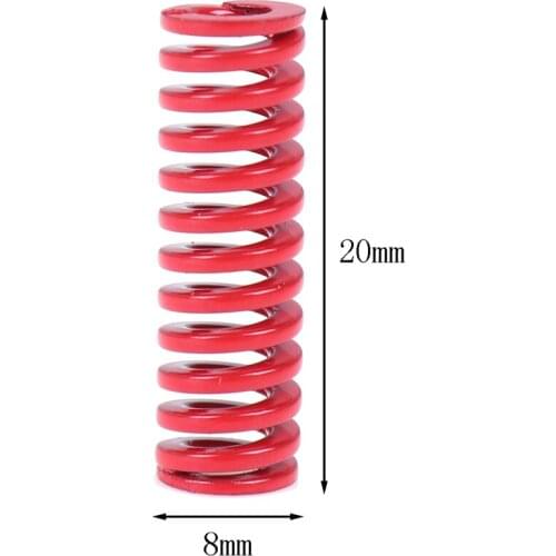 8mm x 20mm Red Medium Load Compression Spring Loading Die Mold Spring
