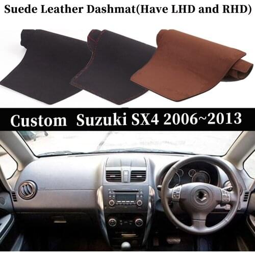 Accessories Suede Leather Dashmat Dashboard Cover Pad Dash Mat Carpet Car-styling For Suzuki SX4 2006~2013 SX-4 SX 4 2009 2012