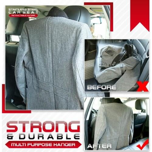 Car Seat Coat Hanger Clothes Holder Organizer Mounts Holder Foldable and Retractable Coat Hanger SAL99