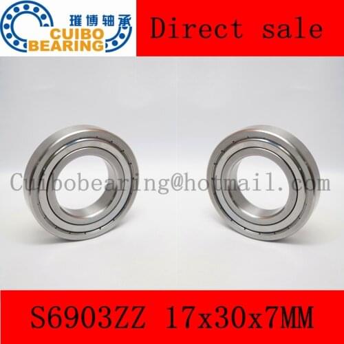 Free shipping stainless steel bearing S6903ZZ S6903-2Z 6903 S6903 Z ZZ S6903Z S6903ZZ S61903ZZ 17*30*7 mm 440C material