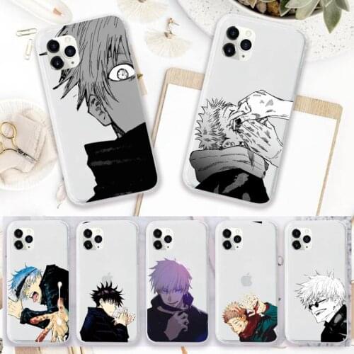 Jujutsu Kaisen Phone Case Transparent soft For iphone 5 5s 5c se 6 6s 7 8 11 12 plus mini x xs xr pro max
