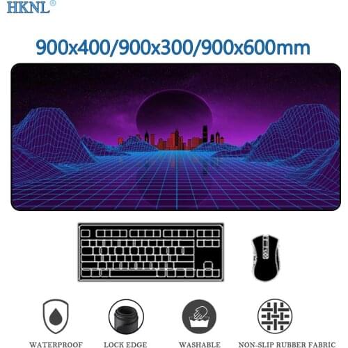 Purple Mouse Pad Retrowave Setup Gaming Mousepad Xl Mouse Pads Desk Pmesa Gamer Pc Accessories Mouse Carpet Mause Ped 900x400
