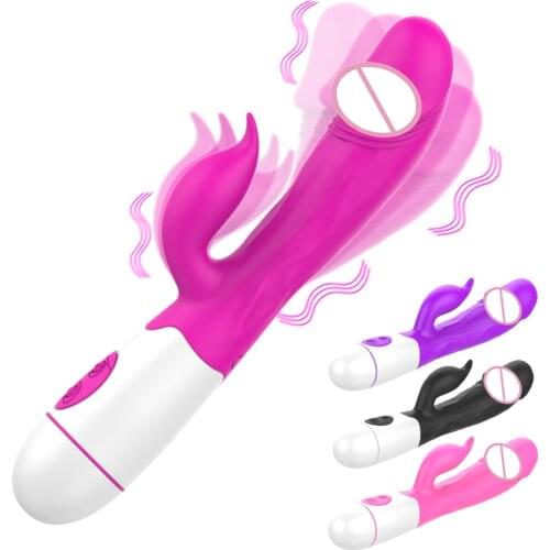 G Spot Dildo Rabbit Vibrator 30 Speed Dual Vibration Sex Toys For Women Vagina Clitoris Massager Female Masturbator
