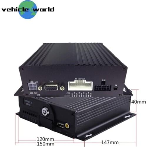 H.264 4Channels Dual SD Card 1080P AHD 2.0MP Trailer Truck Taxi Car School Bus Vehicle Mobile dvr