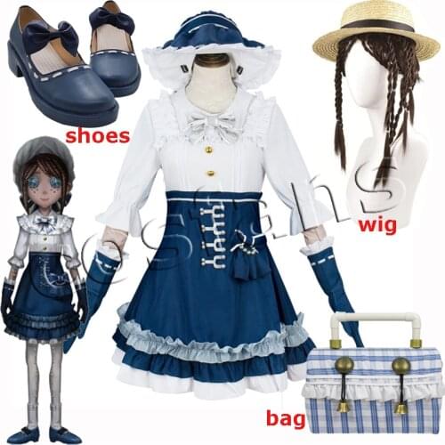 Game Emma Woods Cosplay Identity V Court Sweet Gardener Have Hat Female Lolita Dresses Temperament Princess Cosplay Costume Wig