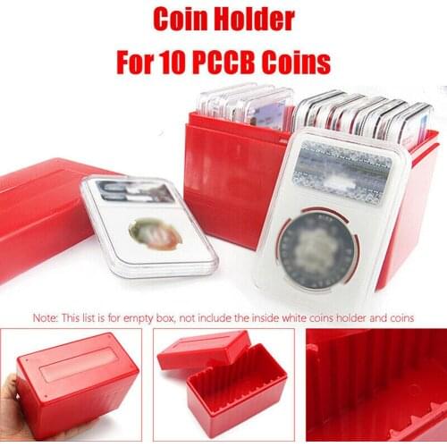10 Coin Holder Capacity ABS Storage Box Case Holder Slab For PMG TACC PCGS PCCB