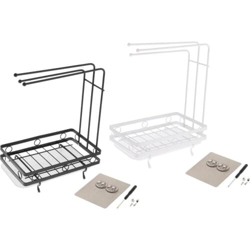 Kitchen Sink Countertop Shelf For Sponge Brush Soap Holder Space Saving Drainer Shelf