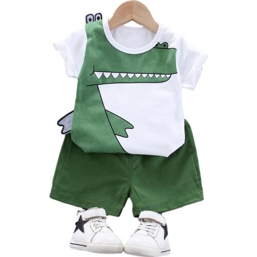 Boys Summer Clothes Sets Children Casual Cotton T-shirts Chorts 2pcs Tracksuits For Baby Boy Toddler Sports Suits Kids 1 2 3 4Y