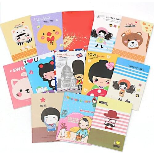 Cute Student Mini Notebook Animal Girl Pattern Notebook Paper Notepad Journals Stationery Store Student School Supplies