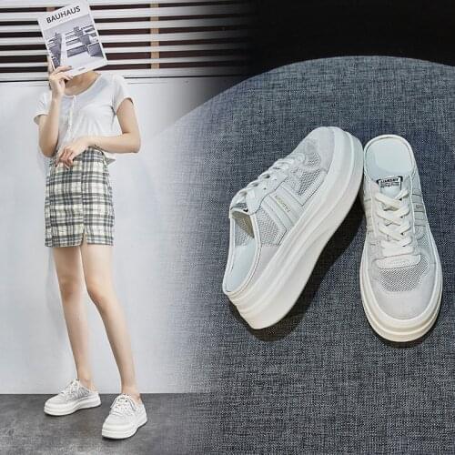 Ins Fashion Wedges Slipper Air Mesh Sandals Tenis De Mujer Designer Zapatillas Mujer Shoes for Women Sneakers