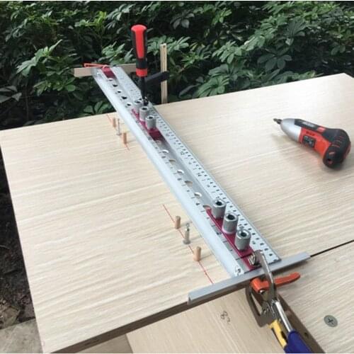 2 In 1 Punch Locator Invisible Connector Fastener Self Centering Drill Guide Kit For Furniture Wardrobe Woodworking DIY tools