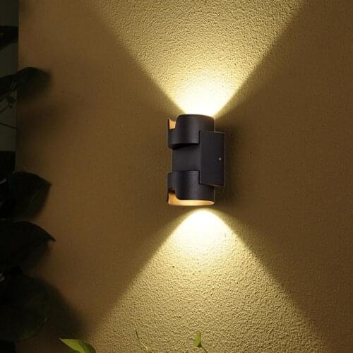 Nordic Wall Lamp Ip65 Led Aluminum Outdoor Up Down wall lights Modern For Home Stairs aisle Bedroom Bedside Lighting