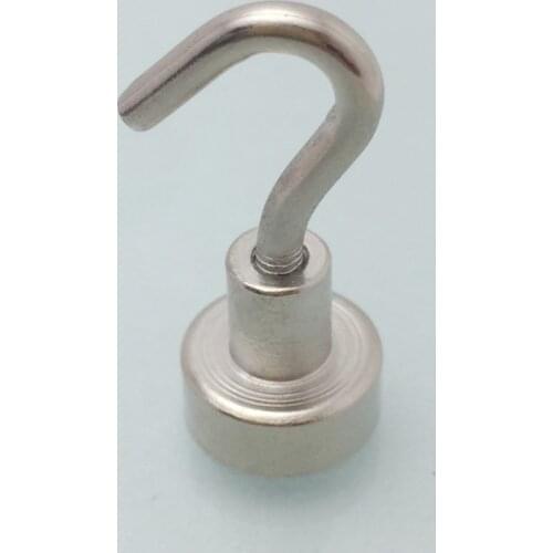 XICIMAG 4PCS dia12mm small Strong Magnet Holder with hook vertical force 3.2KGs Neodymium rare earth Magnetic Hooks magnets