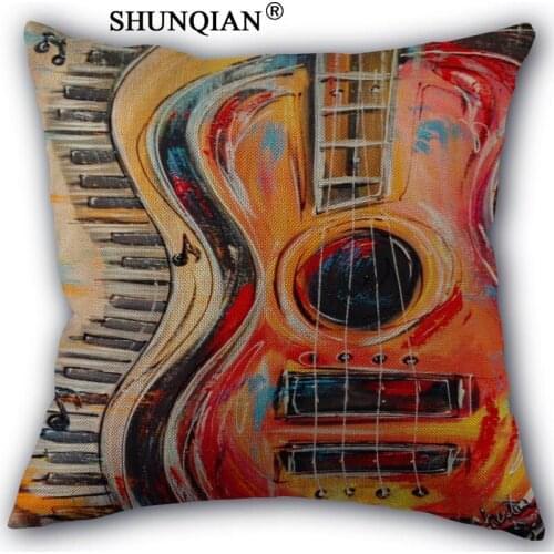 New Arrival music Custom cotton Pillowcases zipper Custom Pillow Case More Size Custom your image gift