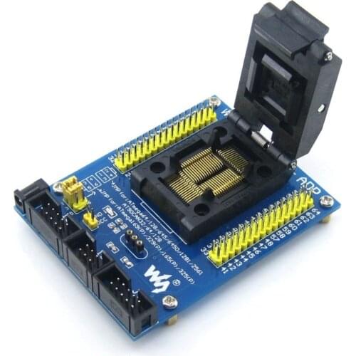M64+ ADP ATmega64 ATmega128 ATmega169 mega64 mega128 mega169 TQFP64 AVR Programming Adapter Test Socket + Free Shipping