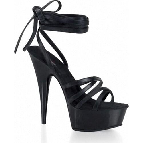 15cm Ultra-high with sexy love crystal ultra high heels stage superfine high heels sandals preferential price Sandals