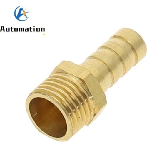 Hose Barb 4~25mm Male Thread 1/8'' 1/4'' 3/8" 1/2'' Copper Barbed Fitting Coupler Connector Adapter For Fuel Gas Water Hose Oil