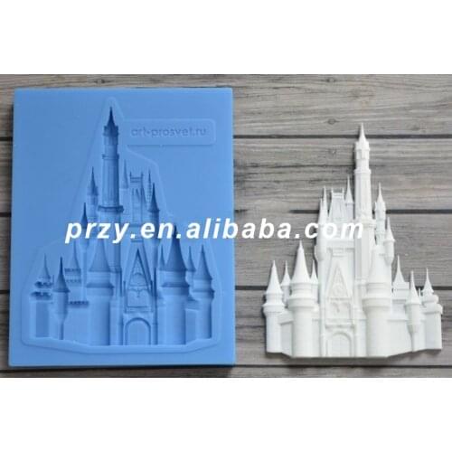 Silicone Mold Fairytale Castle Crafts Decorating Cake Fondant Silicone Mold Moulds Silicone Rubber CIQ,FDA,LFGB,CE / EU 001