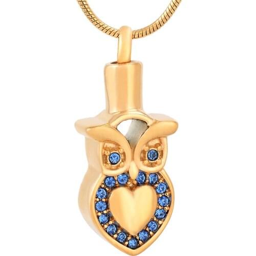 Owl Urn Necklace for Ashes Memorial Keepsake Holder Pet Memorial Urn Jewelry for Women Man
