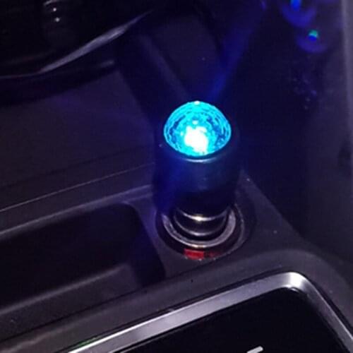 USB LED Car Interior Atmosphere Lights Plug-in 5V Mini Ambient Lighting Disco Light for Cars Laptops USB Sockets