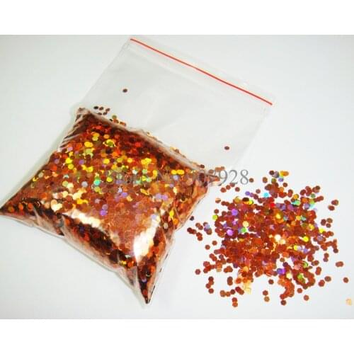 Free Shipping-50g/bag x 2mm(1/12")Laser Bronze Glitter Hexagon Paillette Spangles Shape for DIY Nail Art Decoration