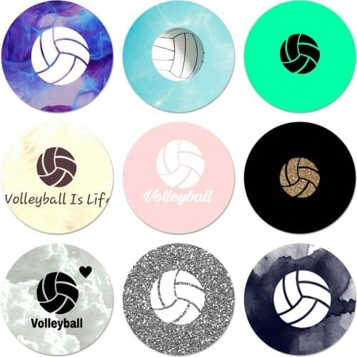 Volleyball Painted Badge Brooch Pin Accessories For Clothes Backpack Decoration gift 58mm