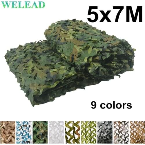 WELEAD 5x7M Reinforced Military Camouflage Net Jungle White 5x7 7x5 5*7 7*5M 5*7M for Garden Shade Outdoor Awning Hide Camo Mesh