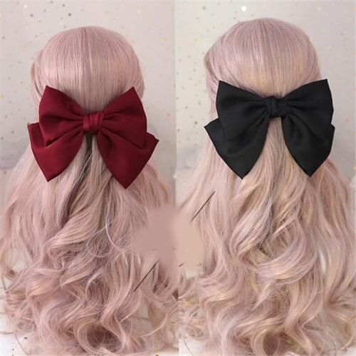 1pcs Korean Style Women Kawaii Bowknot Hairpin Hair Clip Daily Cosplay Prop Decor Hair Accessories Women Girl Gift
