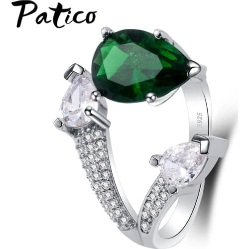 New Fashion Wedding Bands Rings For Women Best Gift 925 Sterling Silver Engagement Party Trendy Cubic Zirconia Rings