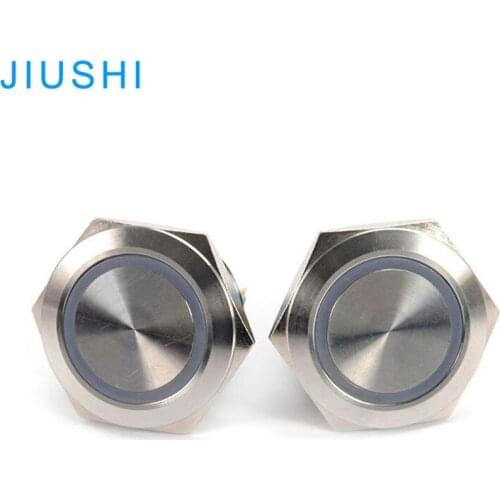 A30-11D push button IP65 LED momentary metal push button switch 6pins with ring light illuminated