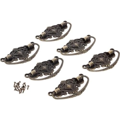 6Pcs Antique Vintage Cabinet Knobs Handles Furniture Handle Door Pull Handle Cupboard Handles Pull Knobs