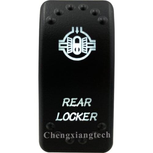 Car Boat SUV UTV RV Truck-White Led -5 Pins-On Off-Laser Etched-Rear Locker-Rocker Switch-12v 24v-Overload Protection-IP66